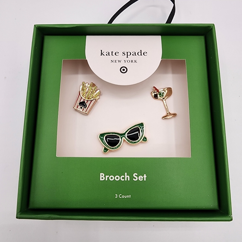 Kate Spade x Target 3pk Mixed Brooch Set